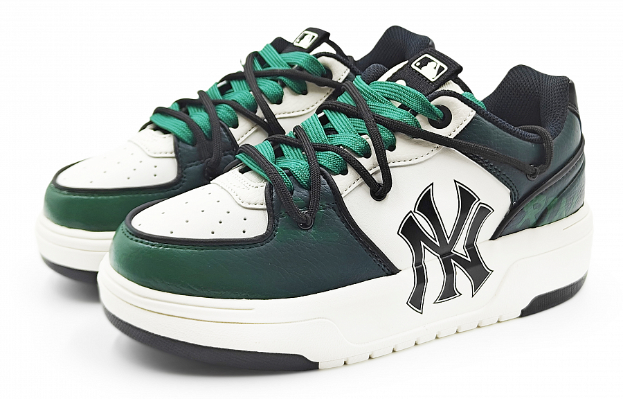 MLB Chunky Liner Abrasion Resistant Low Top Skateboard Shoes Unisex White Green купить в интернет-магазине Yoocart с быстрой доставкой по России.