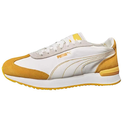 PUMA R78 Low Top Casual Shoes Unisex White Yellow