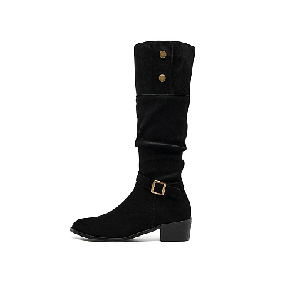 EBLAN Knee-high Boots 4cm Women's Black
