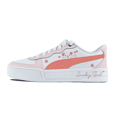 PUMA Skye Abrasion Resistant Balance Low Top Skateboard Shoes Women's White