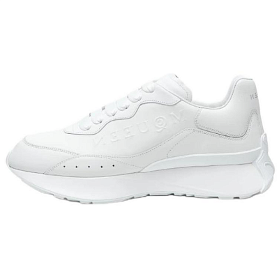 Alexander McQueen Sprint Low Top Casual Shoes Men's Pure White