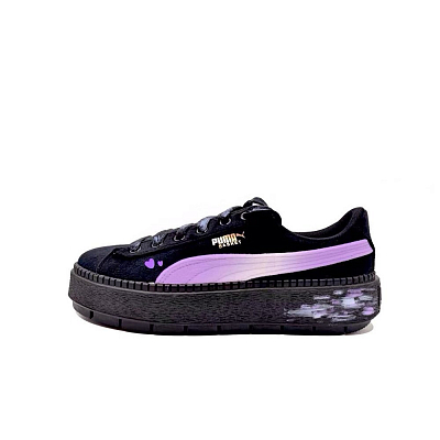 PUMA Platform Trace Slip-Resistant Low-Top Skateboard Shoes Women's Black Purple