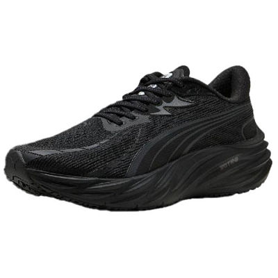 PUMA Velocity Nitro Cushioning, Wear Resistant Low Top Running Shoes Men's Black