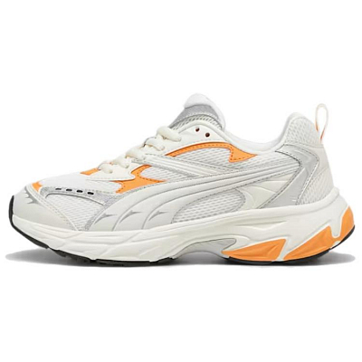 PUMA Morphic Anti Slip Wear Resistant Low Top Casual Running Shoes Unisex Ecru Orange