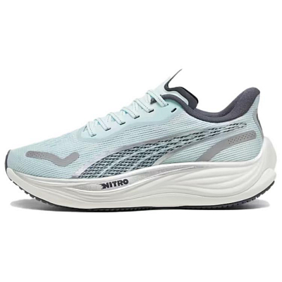 PUMA Velocity Nitro 3 Anti Slip Wear Resistant Low Top Running Shoes Women's Blue Gray