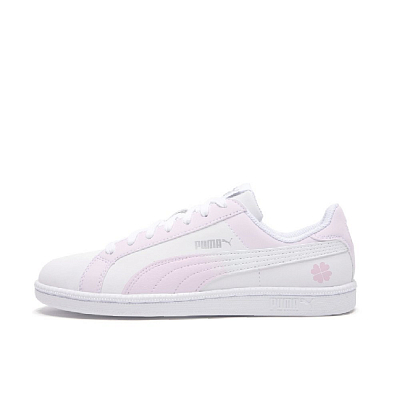 PUMA Smash Quick News Manufacturing, Strawberry Jelly Lightweight Low Top Skateboard Shoes Unisex White