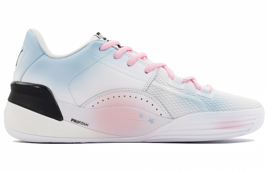 PUMA Clyde Hardwood Team Low Top Basketball Shoes Men's Pink Blue купить в интернет-магазине Yoocart с быстрой доставкой по России.