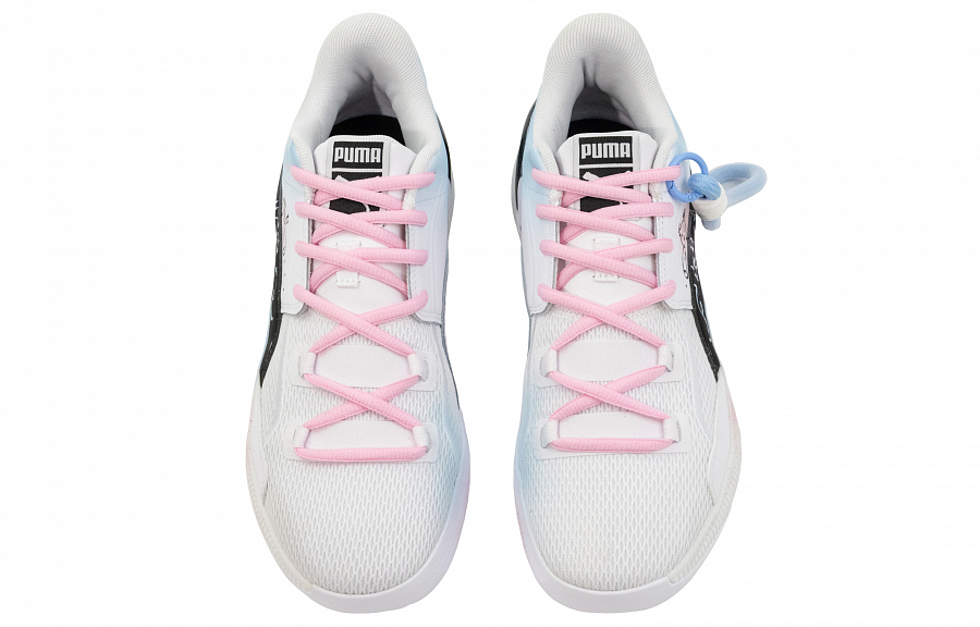PUMA Clyde Hardwood Team Low Top Basketball Shoes Men's Pink Blue купить в интернет-магазине Yoocart с быстрой доставкой по России.
