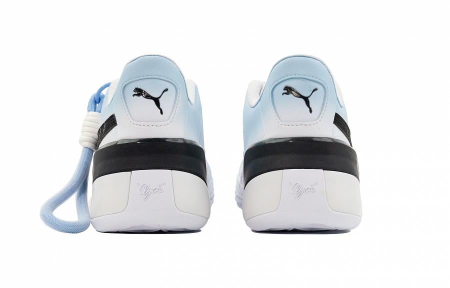 PUMA Clyde Hardwood Team Low Top Basketball Shoes Men's Pink Blue купить в интернет-магазине Yoocart с быстрой доставкой по России.