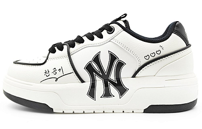 MLB Chunky Liner Abrasion Resistant Low top Skateboard Shoes Unisex Black White