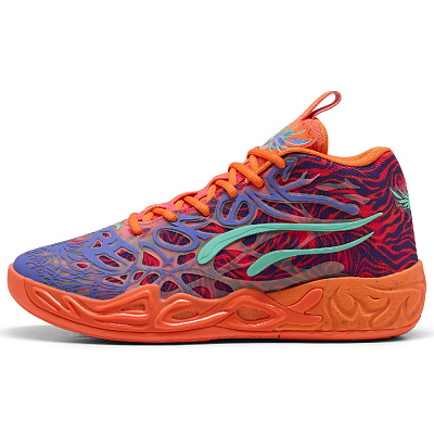PUMA MB.04 Anti Slip Wear Resistant Mid Top Basketball Shoes Unisex Purple Orange Pink Green