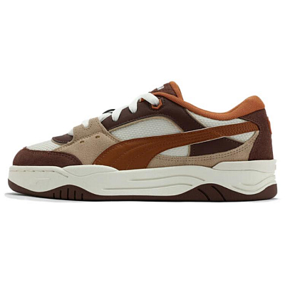 PUMA 180 Low Top Skateboard Shoes Unisex White Brown