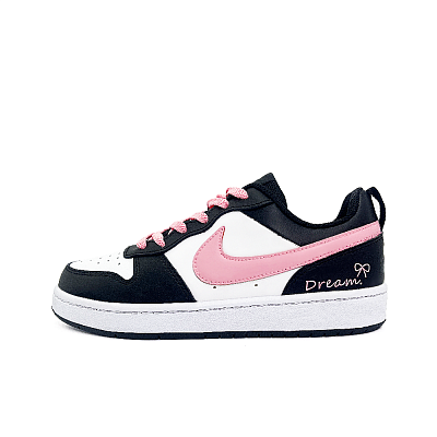 Nike Court Borough Skateboard Shoes Women's Low Top Black Pink