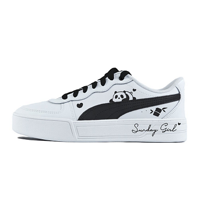 PUMA Skye Abrasion Resistant Balance Low Top Skateboard Shoes Women's White