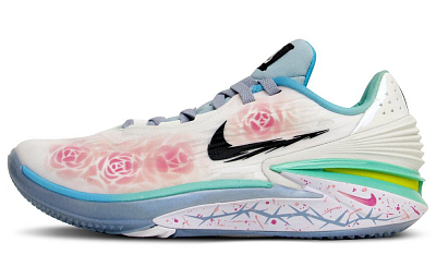 Nike Air Zoom G.T. Cut 2 Anti Slip Wear Resistant Low Top Basketball Shoes Men's White Pink