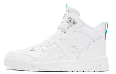 PUMA Backcourt Mid Rainbow Splicing Casual Shoes White