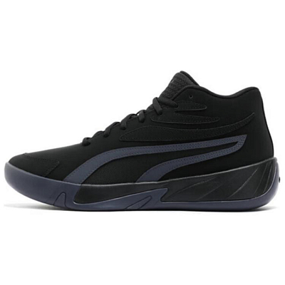 PUMA Court Anti Slip Wear Resistant Mid Top Basketball Shoes Unisex Black