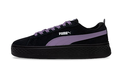 PUMA Smash Platform Skateboard Shoes Women's Low Top Purple