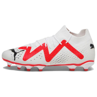 PUMA Future Match AG Short Rubber Studs FG Long Rubber Studs Soccer Shoes Men's White Red