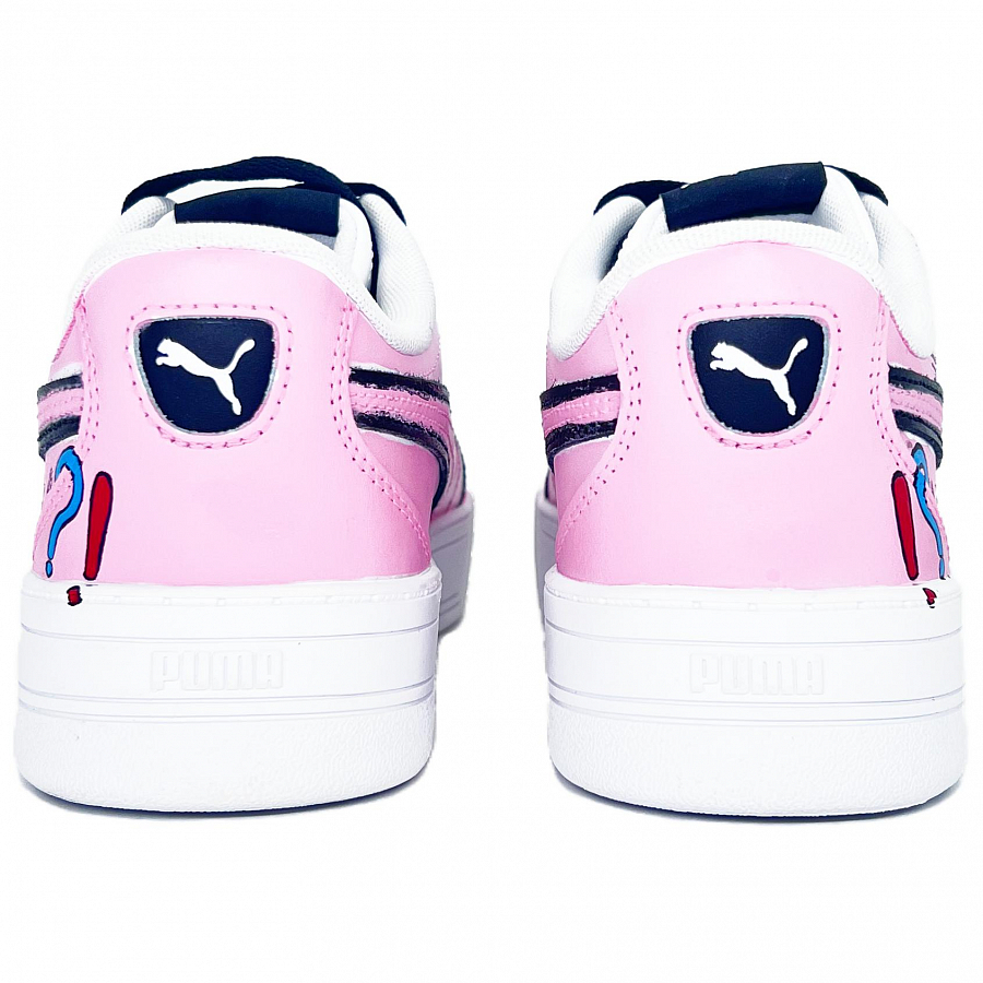 PUMA Skye Abrasion Resistant Height Increasing Low Top Skateboard Shoes Women's White Pink купить в интернет-магазине Yoocart с быстрой доставкой по России.