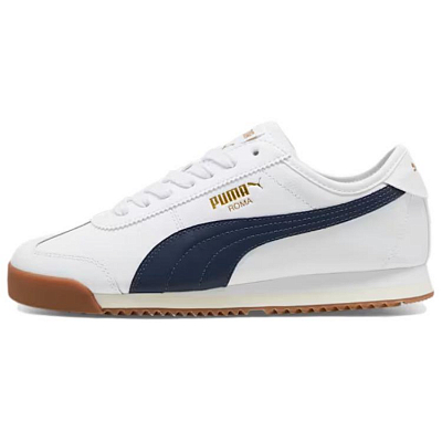 PUMA Roma Low Top Casual Shoes Men's White Blue