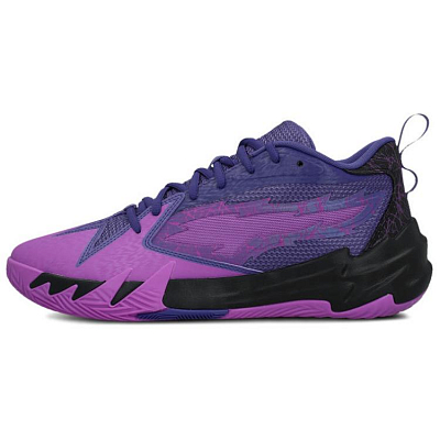 PUMA Scoot 1 Anti Slip Wear Resistant Mid Top Basketball Shoes Men's Blue Purple