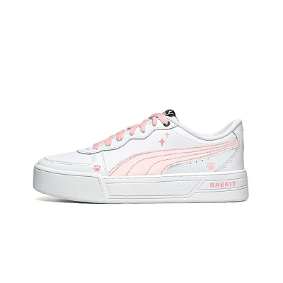 PUMA Skye Vassell Slip Resistant Shock Absorbers Low top Skateboard Shoes Women's White Pink