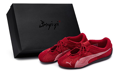 PUMA Speedcat Go Strawberry Cream Anti Slip Wear Resistant Low Top Casual Shoes Women's Red Pink