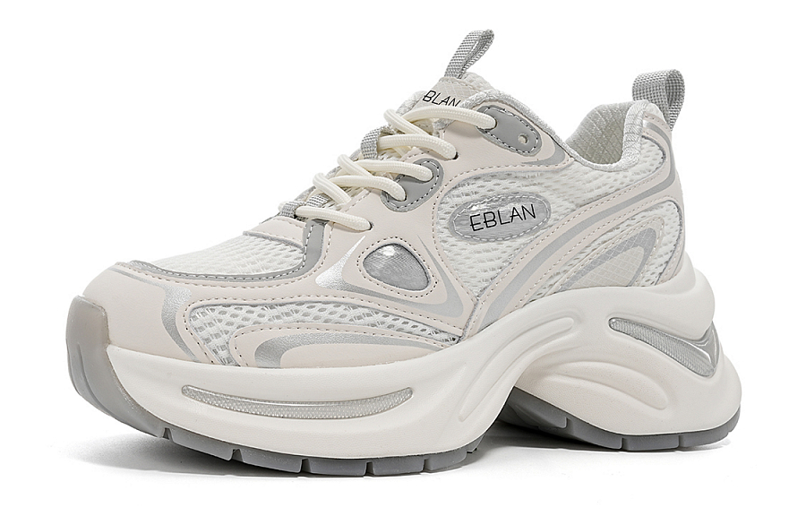 EBLAN Height Increasing Low-Top Chunky Sneakers Women's Silver купить в интернет-магазине Yoocart с быстрой доставкой по России.