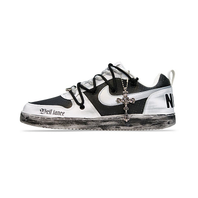 Nike Court Borough Low top Skateboard Shoes Men's Black White