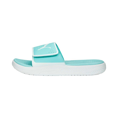 PUMA Quick Dry Cushioning Slide Slippers Men's Cyan White