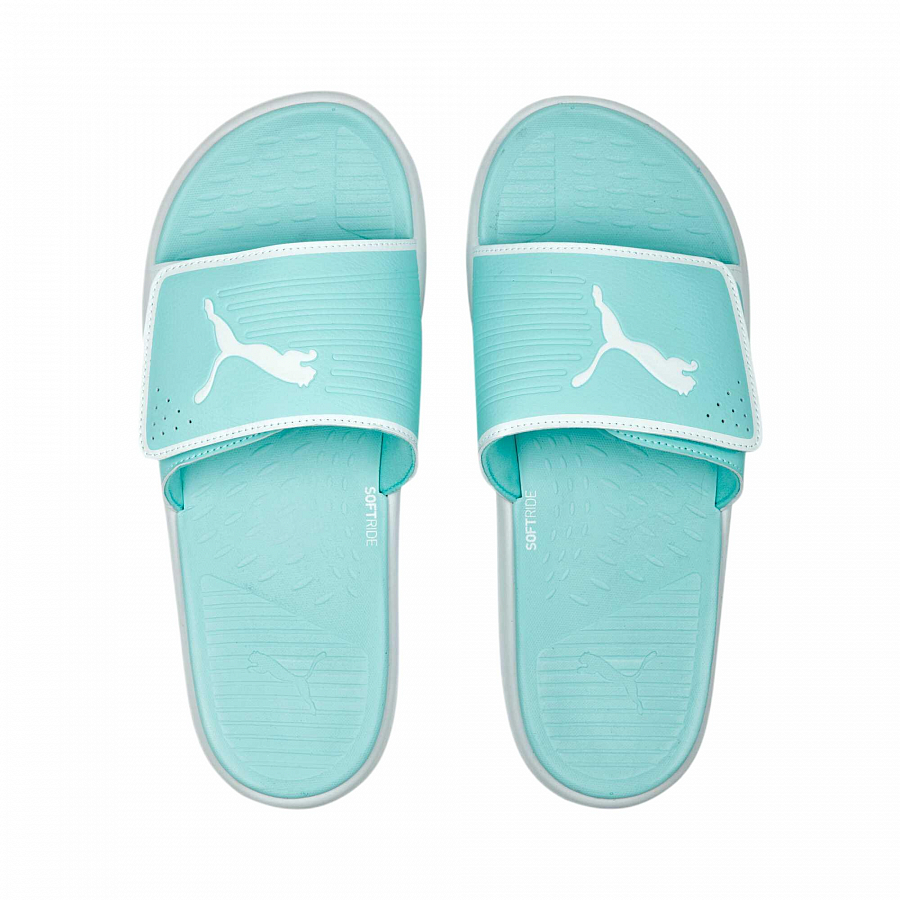 PUMA Quick Dry Cushioning Slide Slippers Men's Cyan White купить в интернет-магазине Yoocart с быстрой доставкой по России.