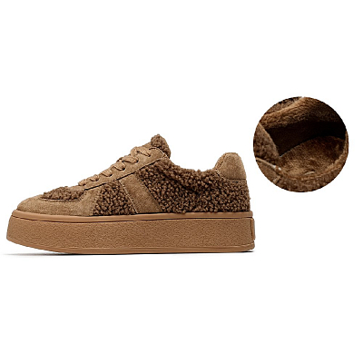 EBLAN Skateboard Shoes Women's Yellow Brown
