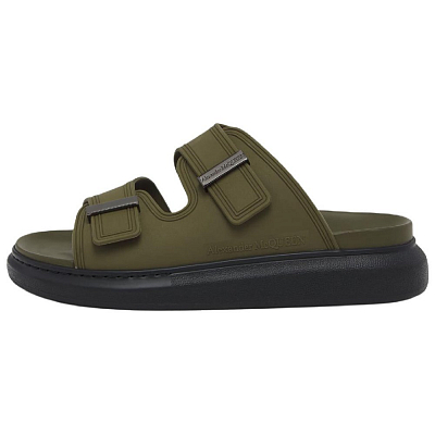 Alexander McQueen Hybrid Rubber Sole Slide Slippers Men's Green