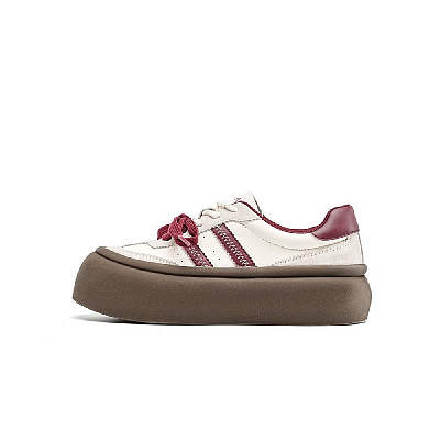 EBLAN German Army Trainers Women's Low Top Red