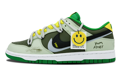 Nike Dunk Amber Pine Forest Slip Resistant Abrasion Resistant Low top Skateboard Shoes Men's Light Green