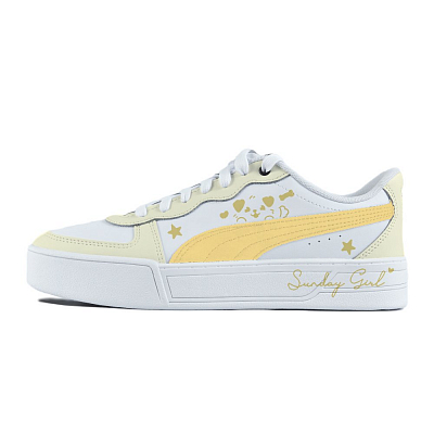 PUMA Skye Abrasion Resistant Balance Low Top Skateboard Shoes Women's White