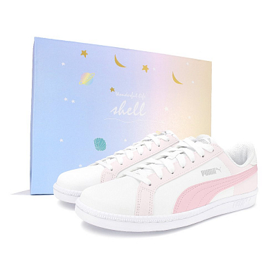 PUMA Smash Lightweight Low top Skateboard Shoes Unisex Pink White