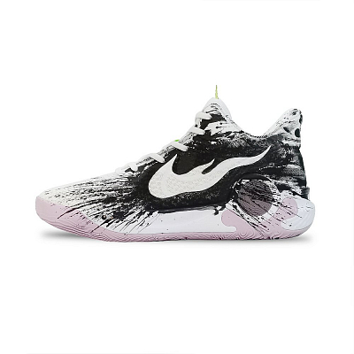 Nike KD Trey 5 IX Cushioning Anti-Slip Wear-Resistant Breathability Mid-Top Vintage Basketball Shoes Unisex Black White