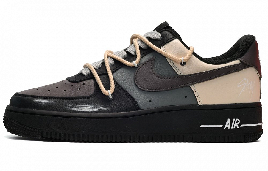 Nike Air Force 1 07 Air Force 1 Low-Top Skateboard Shoes Men's Black Gray Yellow купить в интернет-магазине Yoocart с быстрой доставкой по России.