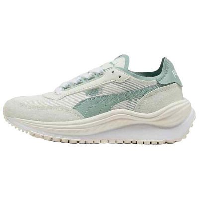 PUMA Abrasion Resistant Low Top Casual Shoes Unisex White Green