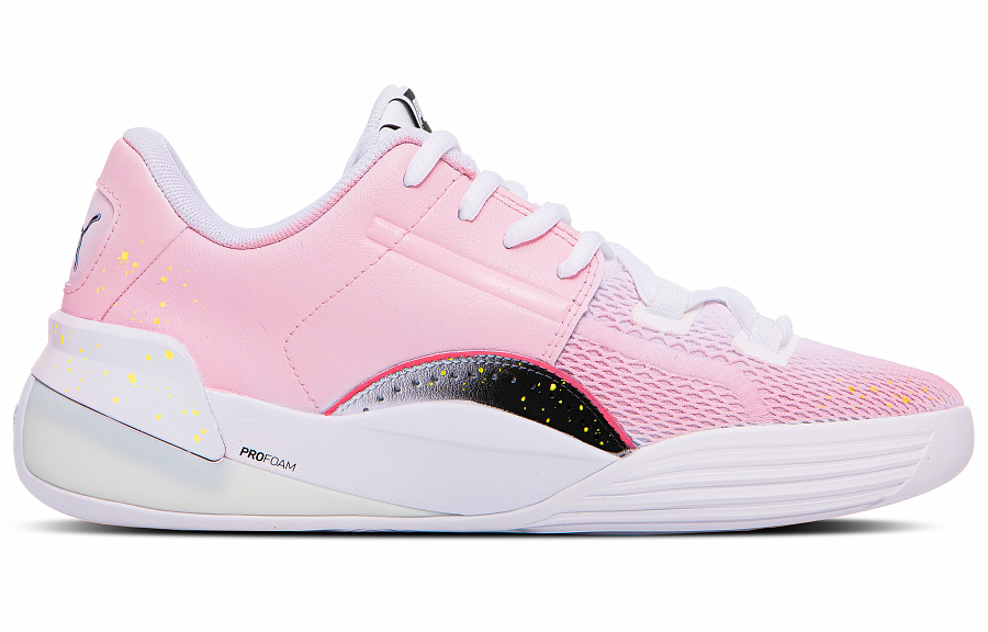 PUMA Clyde Hardwood Cushioned Slip-Resistant Breathable Low-Top Basketball Shoes Men's Black White Pink купить в интернет-магазине Yoocart с быстрой доставкой по России.