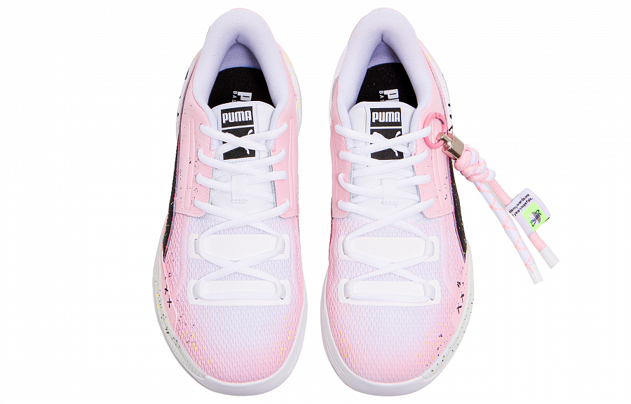 PUMA Clyde Hardwood Cushioned Slip-Resistant Breathable Low-Top Basketball Shoes Men's Black White Pink купить в интернет-магазине Yoocart с быстрой доставкой по России.