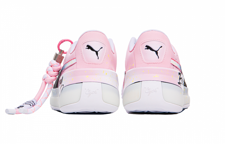 PUMA Clyde Hardwood Cushioned Slip-Resistant Breathable Low-Top Basketball Shoes Men's Black White Pink купить в интернет-магазине Yoocart с быстрой доставкой по России.