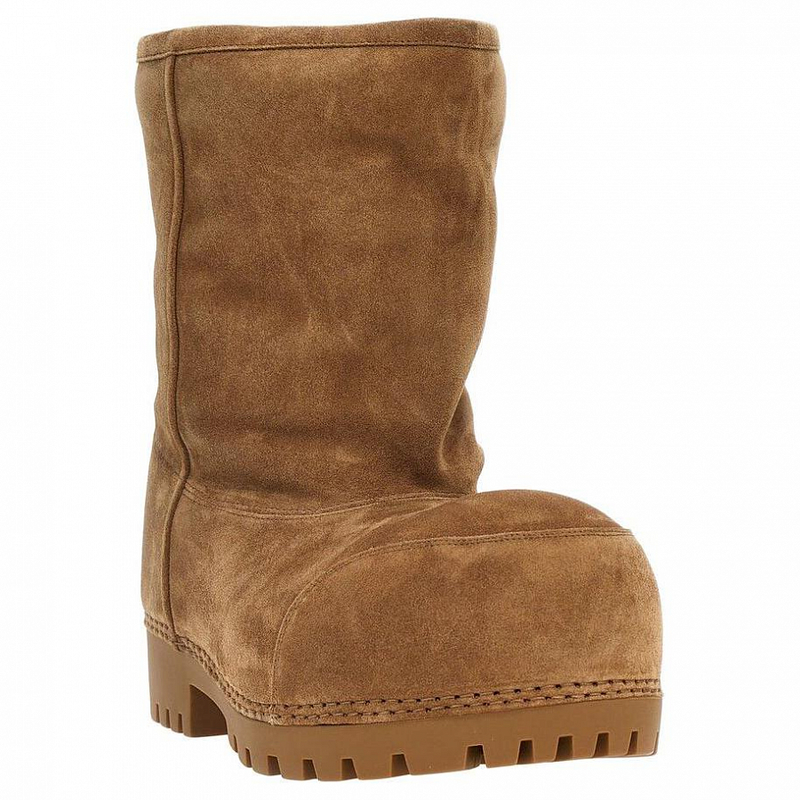 Balenciaga Alaska Fur Short Snow Boots Women's Brown купить в интернет-магазине Yoocart с быстрой доставкой по России.