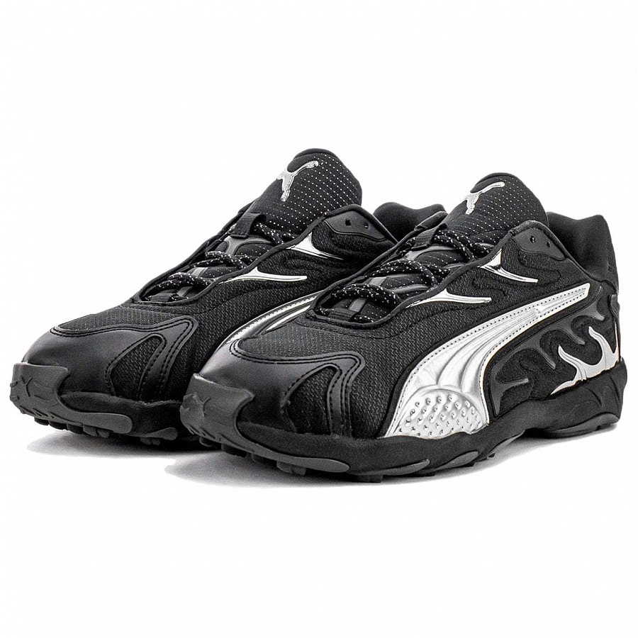 PUMA Inhale Abrasion Resistant Low Top Training Running Shoes Men's Black Silver купить в интернет-магазине Yoocart с быстрой доставкой по России.