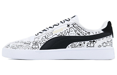 PUMA Shuffle Graffiti Planet SDS Low Top Skateboard Shoes Unisex Black White
