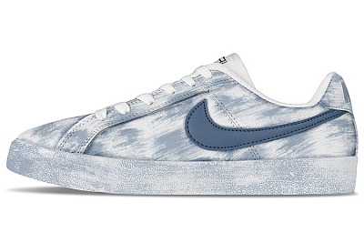 Nike Court Royale Ac Low-Top Skateboard Shoes Unisex Blue Gray