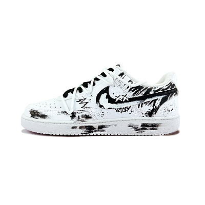 Nike Court Vision 1 Ruins Factor Anti-Slip Wear-Resistant Low-Top Skateboard Shoes Men's Black