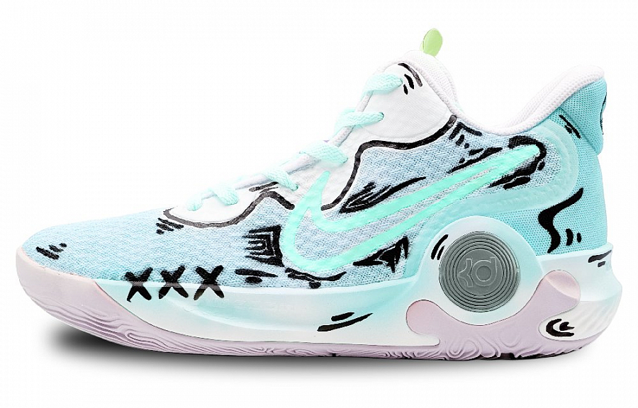 Nike KD Trey 5 IX Mid Top Vintage Basketball Shoes Unisex Cyan купить в интернет-магазине Yoocart с быстрой доставкой по России.